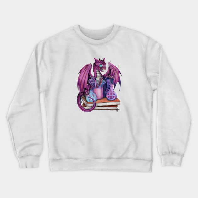 Artist's Pet Pink Dragon Crewneck Sweatshirt by Sandra Staple